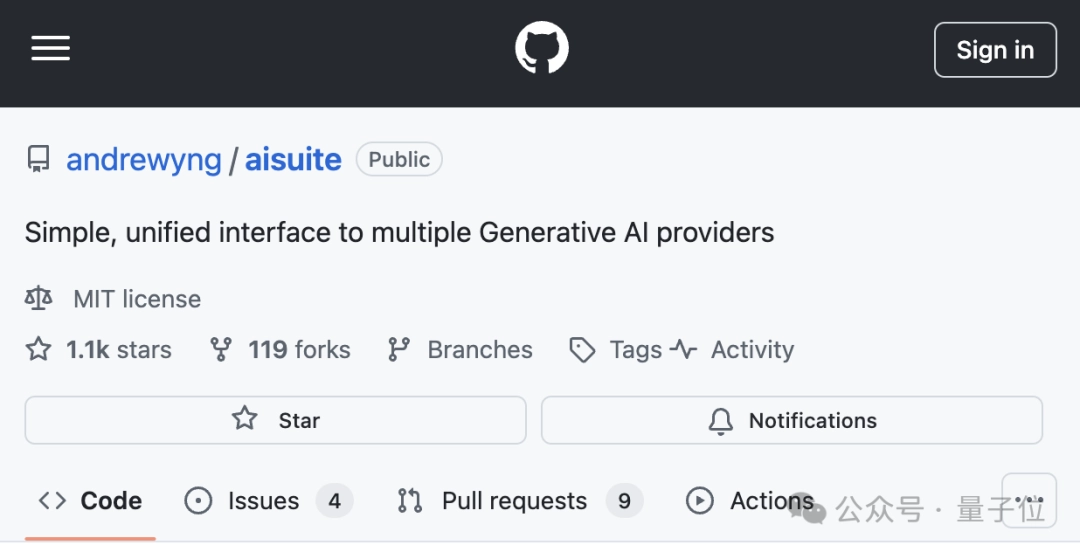 11月28日 吴恩达开源大模型套件：11 个模型平台一种方式调用，已获星标超 1.2K